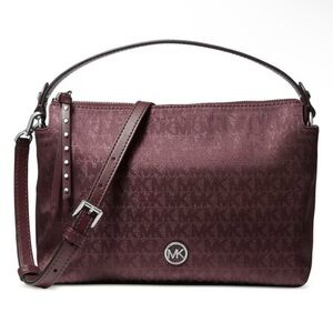 NWT Michael Kors Shailene Messenger Bag - Merlot Red
